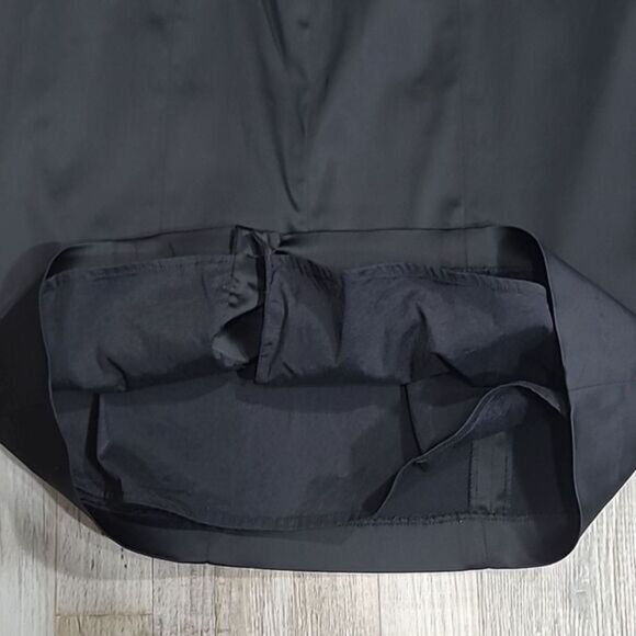 Cache Silk Halter Cocktail Dress W/ 4 Black Ruched Silk Blend Y2K LBD LN vintage - Picture 7 of 8